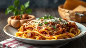 Domácí lasagne alla bolognese s bešamelem