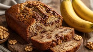 Banánový chlebíček Banana Bread s vlašskými ořechy a čokoládou