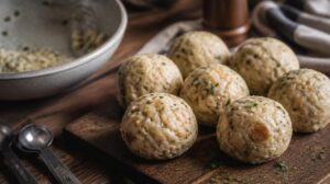 Bavorské houskové knedlíky Semmelknödel s petrželkou