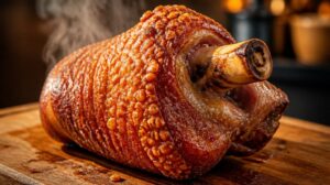 Bavorské vepřové koleno Schweinshaxe s křupavou kůrčičkou