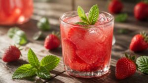 Blesková jahodová limonáda s mátou: Šťavnaté letní osvěžení z čerstvých plodů hotové za 3 minuty