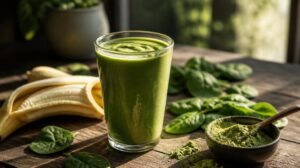 Bleskové Matcha smoothie s banánem a špenátem: Zelená energetická bomba, která vás po ránu postaví na nohy