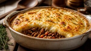 Cajdákův koláč Cottage Pie s mletým hovězím masem a sýrovou krustou