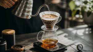 Dokonalý filtr z dripperu V60: Podrobný návod na čistou kávu s ovocnými tóny
