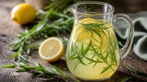 Domácí limonáda z čerstvého estragonu a citronu