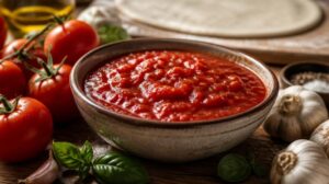Domácí rajčatový základ na pizzu (sugo di pomodoro)
