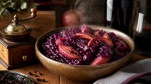 Dušené červené zelí Rotkohl s jablky, hřebíčkem a červeným vínem