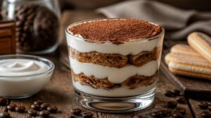 Fitness jogurtové tiramisu s kávovými piškoty: Odlehčená verze italské klasiky s vysokým obsahem bílkovin