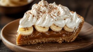 Ikonický banánový koláč Banoffee Pie s karamelem, banány a šlehačkou