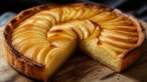 Jablečný koláč s mandlovým krémem Frangipane na flámský způsob