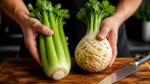 Jak správně vybrat a porcovat celer: Rozdíly mezi řapíkatým a bulvovým celerem a jejich využití v kuchyni