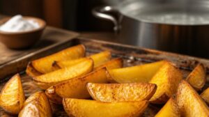 Jak upéct křupavé brambory v troubě trik s předvařením v sodě