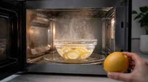 Jak vyčistit mikrovlnnou troubu za 5 minut pomocí citronu a vody