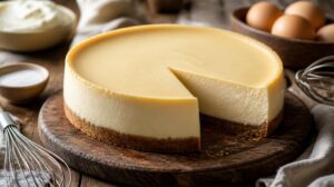 Jemný pečený newyorský cheesecake