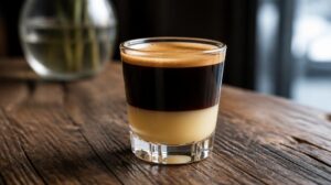 Kafé bombón ze Španělska: Espresso s vrstvou slazeného kondenzovaného mléka