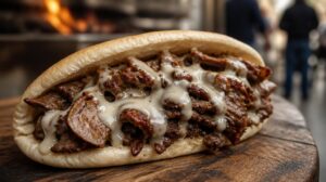 Kanadský kulinářský hit Halifax Donair — kořeněné maso ve split chlebu se sladkou omáčkou