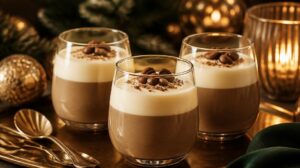 Kávová panna cotta s vaječným koňakem: Elegantní a bleskový dezert do skleniček pro dospělé