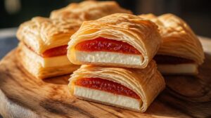 Křehké taštičky Pastelitos de Guayaba plněné kdoulovým želé a krémovým sýrem