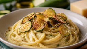 Krémové spaghetti alla nerano se smaženou cuketou