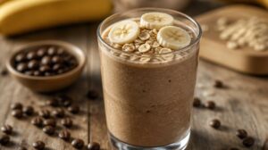 Křupavé kávové smoothie s banánem a ovesnými vločkami: Zdravá snídaně plná energie