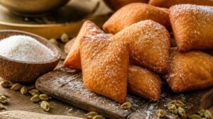 Křupavé kokosové koblížky Mandazi s vůní kardamomu z východního pobřeží