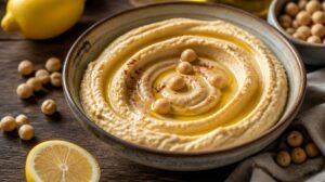 Legendární cizrnový hummus s olivovým olejem a tahini pastou