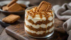 Lotus pohár s mascarpone a karamelovou sušenkou