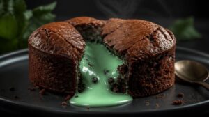 Luxusní dortík Lava Cake s tekutým mátovým středem: Čokoládová bomba, která vás překvapí po prvním zakrojení