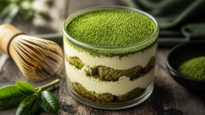Luxusní Matcha Tiramisu: Neodolatelná asijská variace na italskou klasiku s piškoty namočenými v zeleném čaji