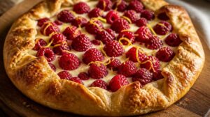 Malinový galette s mascarpone a citronovou kůrou