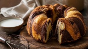 Mramorová bábovka Marmorkuchen vláčná díky podmáslí
