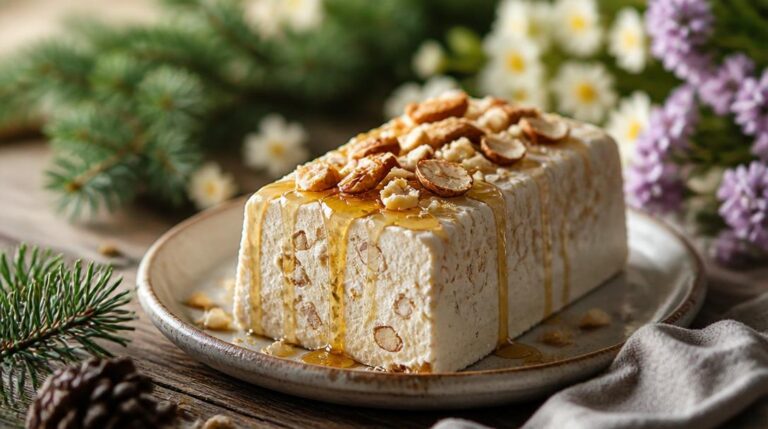 Mražený nugátový dezert Semifreddo al torrone: Tradiční vánoční i letní pochoutka s medem a sekanými ořechy