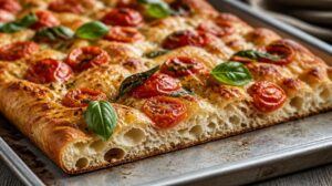 Nadýchaná domácí pizza na plech po římsku (pizza al taglio)