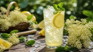 Osvěžující bezová limonáda s mátou a citrónem: Tradiční česká chuťovka z květu černého bezu a ledu