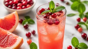 Osvěžující grapefruitová limonáda s brusinkami a mátou: Dokonalá souhra kyselé, hořké a sladké chuti