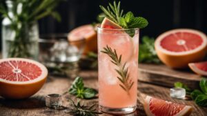 Osvěžující grepová limonáda s rozmarýnem a mátou: Hořkosladký sofistikovaný nealko drink pro dospělé