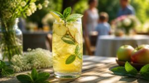 Osvěžující jablečný střik s bezovým sirupem a mátou: Lehký letní drink, který bude bavit dospělé i děti