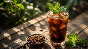 Osvěžující ledová káva s čerstvou mátou: Tekutá verze slavných mentolových bonbónů After Eight s kofeinem