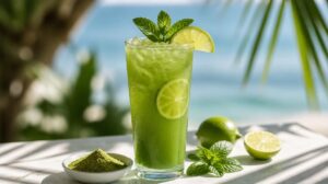 Osvěžující Matcha limonáda s limetkou a čerstvou mátou: Dokonalé letní hydratace bez zbytečného cukru