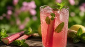 Osvěžující rebarborová limonáda s mátou: Růžový jarní drink s dokonalou rovnováhou sladké a kyselé chuti
