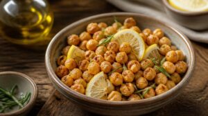 Pečená cizrna z trouby po řecku (Revithia): Zdravá a křupavá vegetariánská večeře s citronem a rozmarýnem