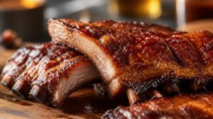 Pravá americká vepřová žebírka BBQ Ribs s medovou glazurou z trouby
