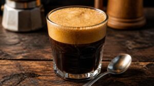 Pravá kubánská káva Café Cubano — silné espresso šlehané s cukrem do husté pěny