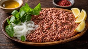Pravé libanonské Kibbeh Nayyeh: Tradiční jemný tatarák z jehněčího masa, bulguru a blízkovýchodního koření