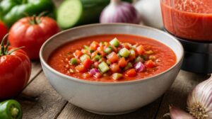 Pravé španělské gazpacho ze studené mixované zeleniny