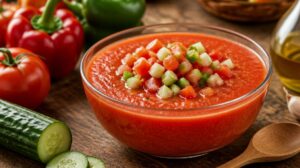 Pravé španělské gazpacho ze studené mixované zeleniny