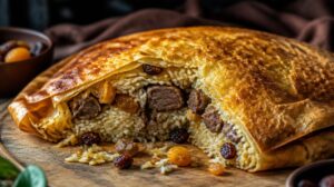 Pravý ázerbájdžánský Šach-plov pečený v křupavé krustě z lavashe
