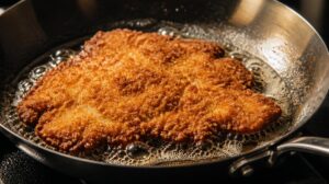 Pravý vídeňský telecí řízek Wiener Schnitzel smažený na přepuštěném másle