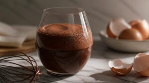 Sametová pěna z hořké belgické čokolády Mousse au chocolat