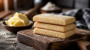 Skotské máslové sušenky Shortbread vonící po pravém másle